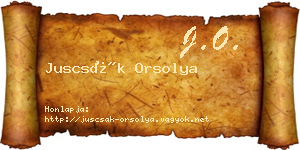 Juscsák Orsolya névjegykártya