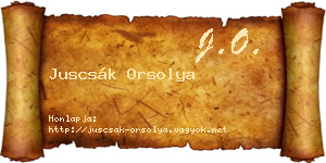 Juscsák Orsolya névjegykártya