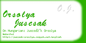 orsolya juscsak business card